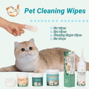 Pet Cleaning Wipes Cat Dog Universal Stain Remover Oral Care/Tear Stain/Ear Blotch Wipes Pet Care