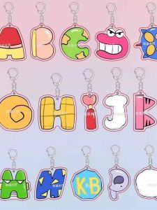 Acrylic Keychain Cartoon Letter Backpack Pendant Cute Creative Gift for Best Friend Small New Candle Festival Supplies