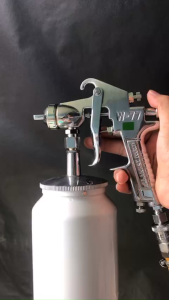 Súng Phun Sơn Phủ Sơn Lót Sơn Hóa Chất Sơn Thùng Loa Sơn Nước W77-3S Anest Iwata 2.5mm Bình Chứa Sơn 1L 1000ml