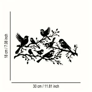 CIFbuy | CIFBUY Metal Wall Decor Birds on Branch Iron Art Home Office Kitchen Garden Elegant Timeless Design