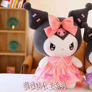 New Sanrio Plush Doll Kawaii Lolita Princess Dress Kuromi Plush Toy 30~40cm Cute My Melody Sleeping Pillows Birthday Toy