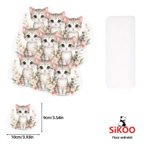 Non-Slip Bathroom Stickers Cartoon Waterproof Tile Floor Mat Bathtub Anti-Fall Wear-Resistant Quick-Dry Home Bathroom Decor