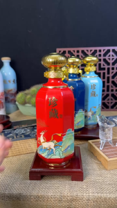Bình đựng rượυ gốm sứ cao cấp họa tiết sắc nét thể tích 500ml