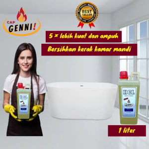 GENNI HCL PEMBERSIH KERAK KERAMIK/ PORSELEN 1 LITER  5X Lebih Kuat dan ampuh Untuk bersihkan kerak kamar mandi cairan pembersih kamar mandi