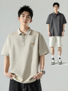 Wood soon | Spring/Summer Trendy Short Sleeve Polo Shirt Loose and Heavy