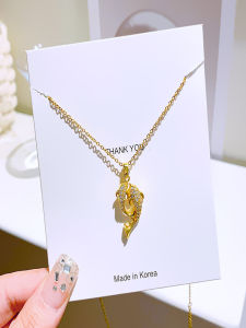 Năm 2024 Kim Cương Thời Trang Đôi Cá Thép Titan Vòng Đeo Cổ Cho Nữ Cao Cấp Nhẹ Xương Đòn Dây Chuyền Phụ Kiện Hợp Thời Trang