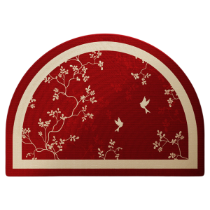 Yem | Red Entry Door Mat Dust Removing Half Circle