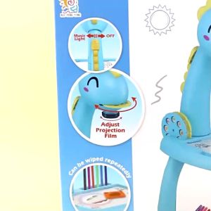 Children Toy โต๊ะวาดรูป ชุดโต๊ะวาดรูปไดโน กระดานวาดรูป ระบบโปรเจคเตอร์ กระดานลบได้ No.10190