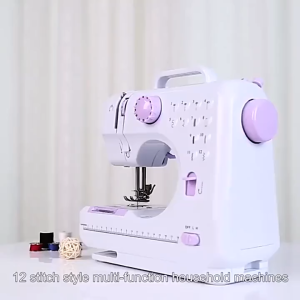 Electric Sewing Machine Portable 12-Stitches Heavy Duty Household High Speed Mini sewing Multifunctional Replaceable Presser Foot DIY Sewing Machine For Beginners