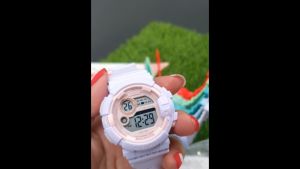 นาฬิกาข้อมือผู้หญิง Lasika แบรนด์แท้ นาฬิกาแฟชั่น เกาหลี ระบบดิจิตอล ทรงกลม สีมาการอง สีพาสเทล