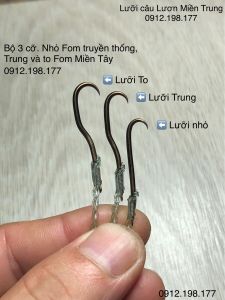 Lưỡi câu Lươn. Fom Miền Tây.3 kích cỡ tuỳ chọn NHỎ TRUNG TO.