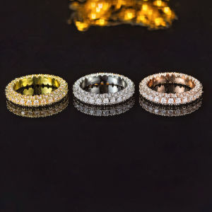 2024 New Luxury Silver Color Rose Gold Color Round Eternity Band Ring for Women Cheap Items with Free Shipping R7958b