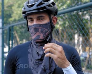 ROCKBROS Facemask ป้องกันแสงแดดตกปลาเดินป่าการฝึกอบรมใบหน้าผ้าพันคอผ้าพันคอระบายอากาศรถจักรยานยนต์ผ้าไหมน้ำแข็งครีมกันแดด Facemask