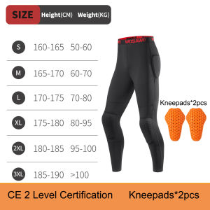 WOSAWE Motorcycle Pants Compression Summer Motorbike Riding Breathable Protective Trousers Off-road Motocross With CE Kneepads