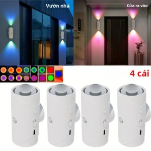 4 Đèn Ngủ LED Thông Minh RGB Thay Đổi Màu Sắc Sạc USB Có Cảm Biến Chuyển Động Dùng Trang Trí Phòng Ngủ Bàn Làm Việc Tủ Quần Áo Đèn Tạo Không Khí