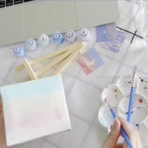 ABS 1/2 Cotton Blank White Stretched Canvas Art Board Oil & Acylic Painting Water Colour Lightweight Wooden Frame Craft For Gift School Bingkai Kayu Lukisan Hiasan Dinding Rumah 100% High Quality