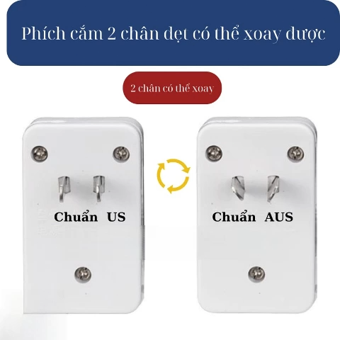 Phích cắm chuyển đổi đa năng MY-K4 1 ra 3 có công tắc có đèn báo