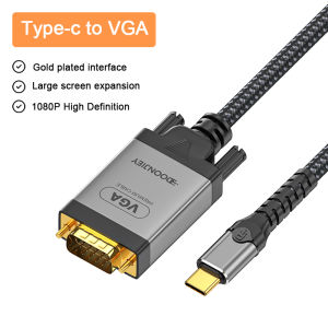 BSN | USB Type C to VGA Adapter Cable 1080P Type-C Male to VGA Male Video Converter Cable For HDTV Projector Laptop Monitor 2M