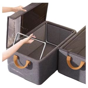 Foldable Clothing Storage Box Cotton Fabric Wardrobe Organizer for Clothes And Pants Home Use Storage Cabinet Basket