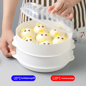 BHQ กล่องอุ่นอาหารในไมโครเวฟ ขนาด1/2 ชั้น กล่องนึ่ง วัสดุเกรดอาหาร pp ชามนึ่งอาหาร ทนต่อความร้อน