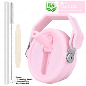 40oz Leakproof Lids for Stanley Quencher Tumbler Detachable Flip Straw Handle Lid With Brush&Removal Tool