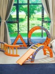 Childrens Sensory Training Equipment Quarter Round Toy Early Education Physical Fitness Balance Ring One-plank Bridge