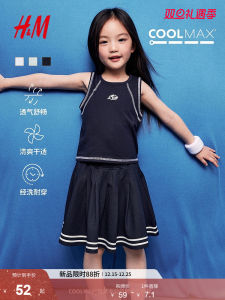 HM เสื้อผ้าเด็ก แขนกุด เสื้อกั๊ก Coolmax Flat Lock Stitching เด็กผู้หญิงs ฤดูร้อน ทันสมัย ลำลอง ผ้าฝ้าย โพลีเอสเตอร์ Blend เสื้อกั๊ก