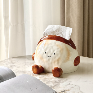 2025 New Ceramic Tissue Box Living Room Tea Table Desktop Creative Cute Drawer Decoration Storage Set Home Organization