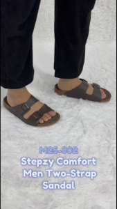 [NEW] Stepzy Comfort Men Two-Strap Sandal M25-802 (Brown Black)