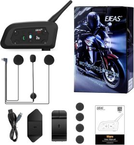 EJEAS | Tai Nghe Bluetooth Cho Mũ Bảo Hiểm Xe Máy EJEAS V6 PRO + Chống Nước Đàm Thoại Thời Gian Chờ Lâu Dành Cho 6 Người Lái