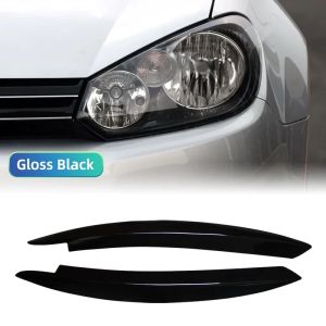 ABS Headlight Eyebrow for Volkswagen VW Golf 6 VI MK6 GTI GTR GTD 2008 - 2013 Car Head Light Eyelids Cover Trim Stickers