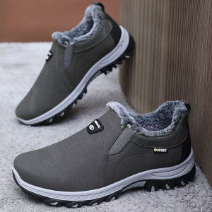 Mens snow boots winter casual shoes anti slip and warm fur ankle boots cheap shoes clearance free shipping