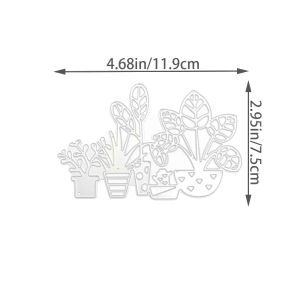 1pc Potted Plant Landscaping Metal Cutting Dies for DIY Scrapbooking Album Decoration Greeting Card Making Embossing Mold