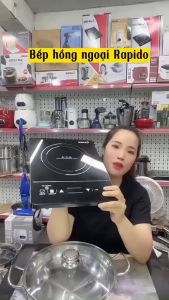 Bếp Hồng Ngoại Đơn Rapido Công Suất 2000W Mặt Kính Pha Lê Sang Trọng Chịu Nhiệt Tốt Đa Chức Năng Dễ Dàng Vệ Sinh Lau Chùi An Toàn Khi Sử Dụng
