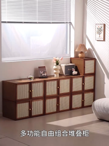 HomeFurni Nordic Style Living Room Storage Cabinet Small Family Organizer Holder Bedroom Bedside Table Coffee Shop Decoration Locker