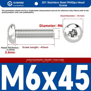 GUWANJI | Stainless Steel Crosshead Long Screw