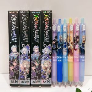 Cartoon Anime Original Godly Nameless Box Neutral Pen Quick Dry Press Type Student High Aesthetic Signature Black Water Pen