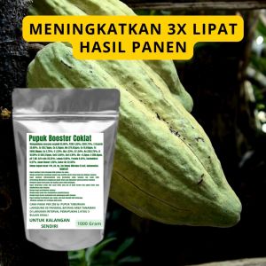 Pupuk Booster Coklat Pelebat Organik Cepat Berbuah Lebat Besar Anti Rontok Pembesar Coklat