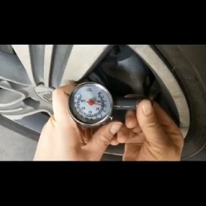 10-100PSI Tire Pressure Gauge Round Air Gauge Accurate Mechanical Zinc Alloy Air Gage for MotorcyclesCarsSUV ATV Barometric