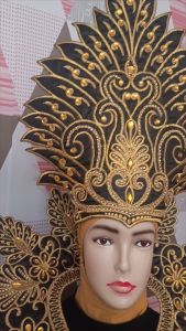 Aksesoris Mahkota & Pundak Bordir Kostum Tari Karnaval