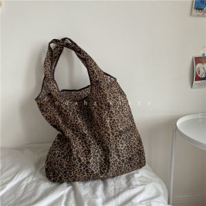 This Leopard Print Bag Is Perfect ~ Knock Light Large Capacity Environmental-Friendly Shopping Bag 2-in-1 Folding Bag Can Be Waterproof ~