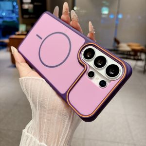 szhaiyu | Luxury Contrast Color Frosted for Magsafe Magnetic Phone Case for Samsung Galaxy S26 Plus S26 S25 S24 S23 Ultra Shockproof Cover