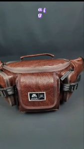 Tas Tactical Outdoor Polo Amstar Kulit PU Best Quality Waistbag Tas Pinggang Tas Selempang Bahu Tas Pria Wanita Tas Kulit