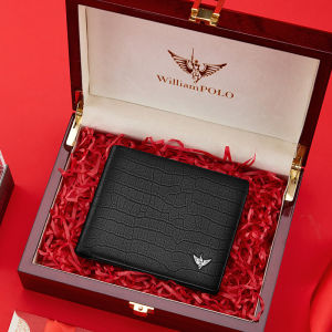 WILLIAMPOLO | Men Leather Wallet Compact Multifunctional