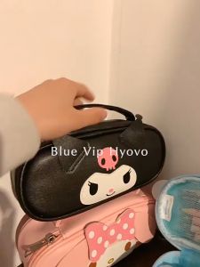 LIMITED 2024 Sanrio Pink Melody Kuromi Cinnamoroll Large Capacity PU Leather PENCIL Box Case with Handle