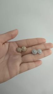 Anting Wanita Stud Permata Sunflower Model Elegan Antik Anti Karat ang097