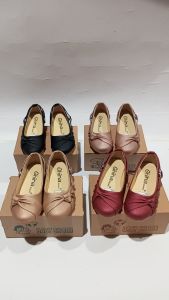 MSA Sepatu Pesta Anak Perempuan 22-35 Balet Pita Selempang Mocca
