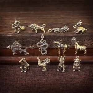 Móc khóa 12 con giáp móc khóa đồng móc khóa hồ lô phong thủy may mắn tặng kèm chu sa - Life Style 4U