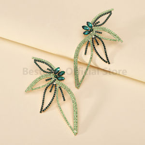 Fashion Design Flowers Wings Shape Exaggerated Stud Earrings For Women Europe America Popular Luxury Elegant Jewelry Accessories