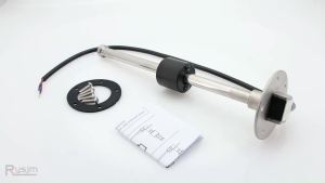 RYSJM | 52mm 0~190 ohm Fuel Level Gauge with Stainless Steel Fuel Float Level Sensor Oil Tank Meter Sender Unit For Marine Car Gauges